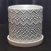 Горшок для цветов керамический с поддоном цилиндр бисер сереб. N2 d15см
