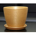 Горшки для цветов керамические в комплекте «Кассандра металлик» из 4-х шт (золото)