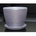 Горшки для цветов керамические в комплекте «Кассандра металлик» из 4-х шт (сиреневый)