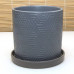 Горшок для цветов керамический с поддоном цилиндр тринити серый N2 d15см