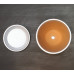 Горшок для цветов керамический с поддоном Бутон Глянец мет.бел/сер 12см (ГЛ 08/1)