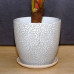Горшок для цветов керамический с поддоном крокус маджента бел.N6 25,5см