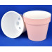 Кашпо без поддона пластиковое двойное Протея 1,4л (розовый-белый)                        