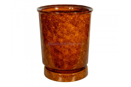 Горшок для цветов керамический с поддоном «Вазон №4» коричневый 30л