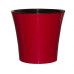 Кашпо пластиковое двойное без поддона и дренажного отверстия АРТЕ 3,5л (красный-черный) s1458                  