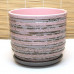 Горшок для цветов керамический с поддоном бук кукушка розовый N3 d18см